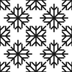seamless pattern of geometric snowflake square vector image