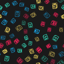 set line css file document mp3 jpg and wav vector image
