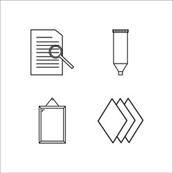 design and studio simple linear icon setsimple vector image