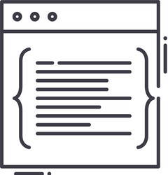 manual programming icon linear isolated vector