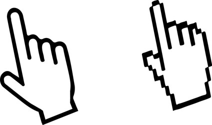mouse pointer icon isolated on white background vector image