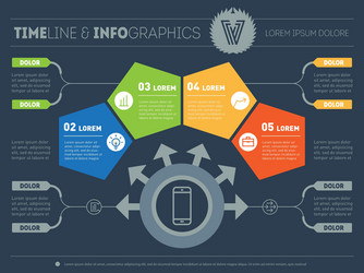 part of the report with logo and icons set vector image