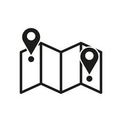 Pin icon map pointer location vector