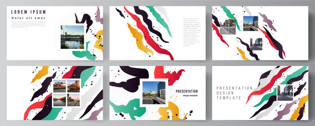 Presentation Slides Layout vector image