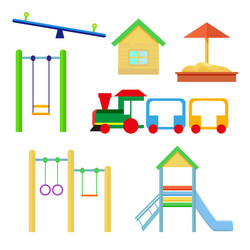 set of objects to be placed on the playground vector