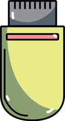 technology usb memory with data information vector image