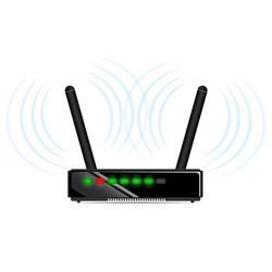 wifi router with antenna vector