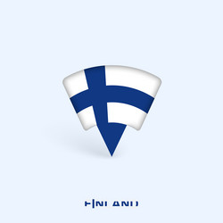 finland flag map pointer design with shadow vector image