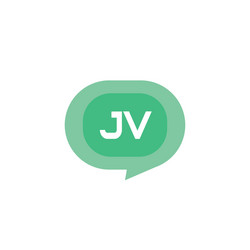Initial letter logo jv template design Royalty Free Vector