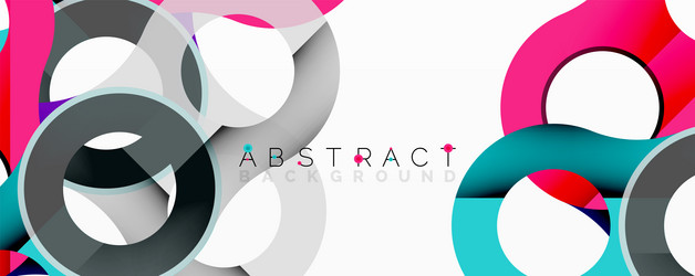 modern abstract design overlapping circles vector image