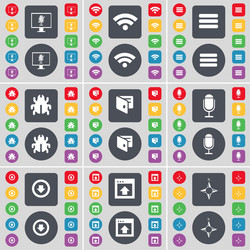 monitor wi-fi apps bug wallet microphone arrow vector image