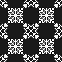seamless pattern of geometric snowflake square vector image