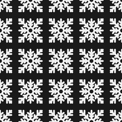 Seamless pattern of geometric snowflake square vector