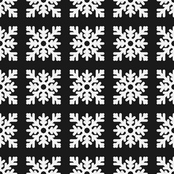 Seamless pattern of geometric snowflake square vector