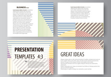 set of business templates for presentation slides vector image