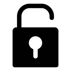 unlock security in computer system vector image