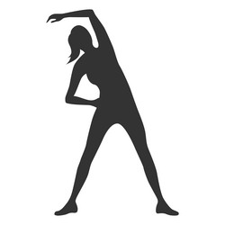 Fitness woman silhouette legs Royalty Free Vector Image