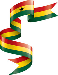 Ghana flag on a white vector