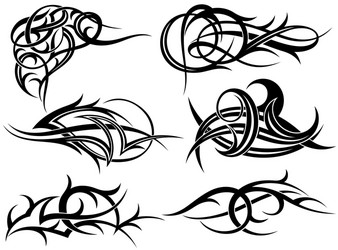 Ornate Tattoo Swirls Vector Image
