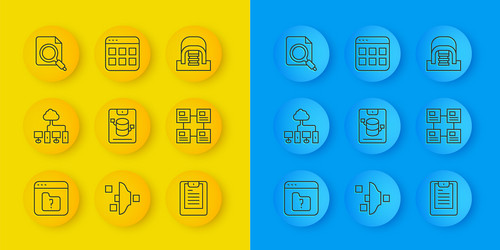 set line file missing computer network server vector image