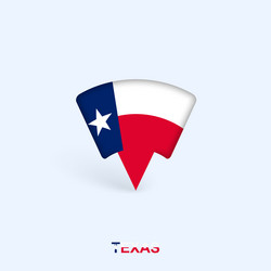 texas flag map pointer design with shadow vector image