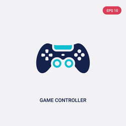 Two color game controller icon from electronic vector