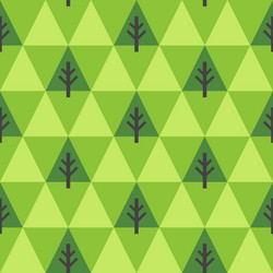 Abstract forest seamless pattern triangular trees vector