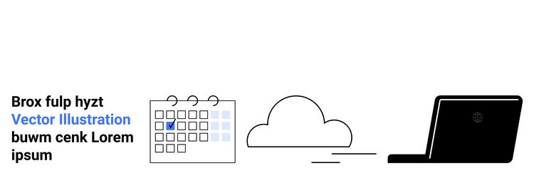 digital scheduling concept with cloud integration vector image