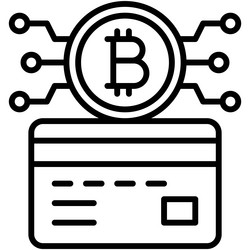 Payment system icon bitcoin related vector