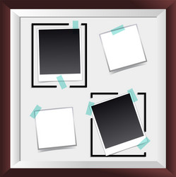 picture frame with four empty spaces vector