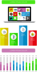 ui infographics and web elements vector