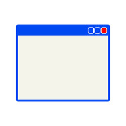 Window interface template windows browser blank vector