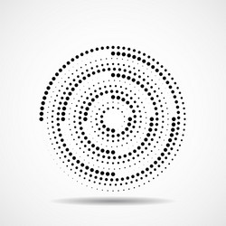 abstract dotted circles dots in circular form vector image