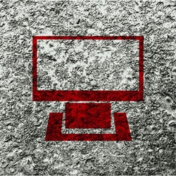computer flat modern web button and space for your vector image