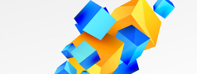 Dynamic Flying Cubes Background vector