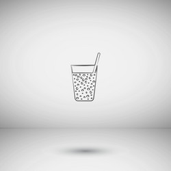 Gas drink cup icon vector