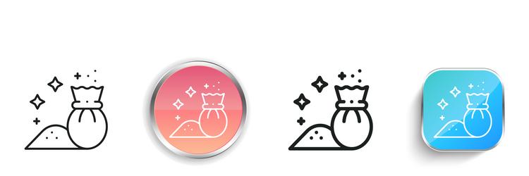 magic dust icon thin linear regular and button vector image