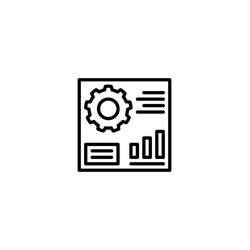 service manager dashboard icon with line style vector