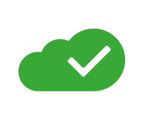 Cloud computing concept with check mark vector