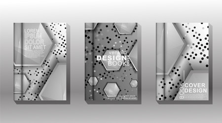 Design hexagon shape template overlap collection vector