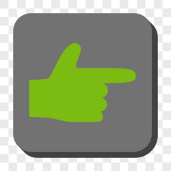 hand pointer right rounded square button vector image