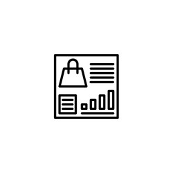 shopping manager dashboard icon with line style vector