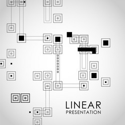 abstract background with connect cubes and squares vector image