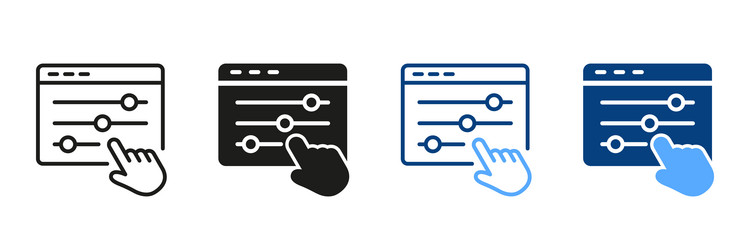 Control panel and pointer sign multimedia vector