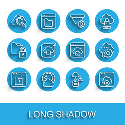set line file missing social network search cloud vector image