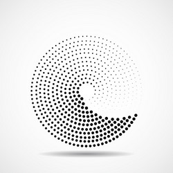 Abstract dotted circles dots in circular form vector