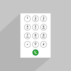 Abstract flat user interface keypad vector