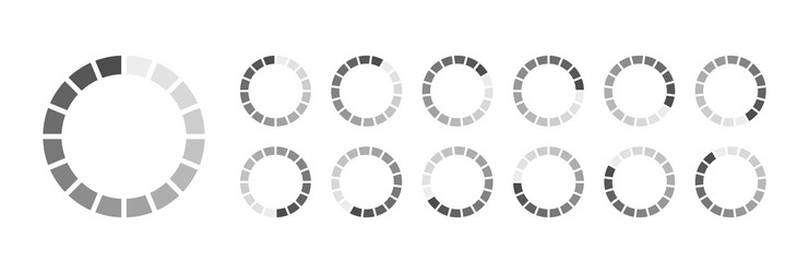 circular loading buffering icons vector image