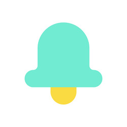 notifications flat color ui icon vector image