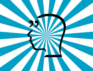 quotation marks with thin line speech vector image